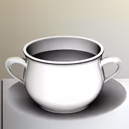 a drawing of a pot and a spoon