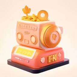 a digital camera sitting on top of a clock