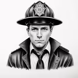 a man in uniform with his hat on his head
