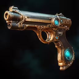 this is a gun with a unique light coming from it