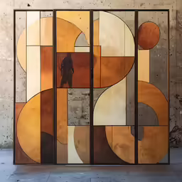 an art deco art decoistic sculpture on display in a room