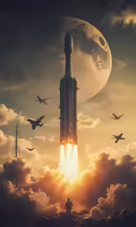 there is a man on a motorcycle that is going to launch