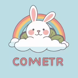 a bunny sitting on top of a cloud in the sky