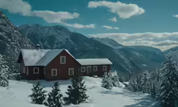 there is snow on the ground and trees