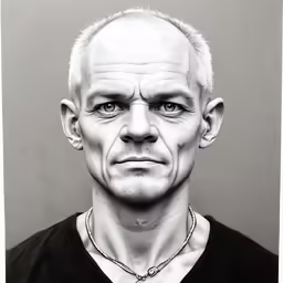 this is a black and white photo of a man