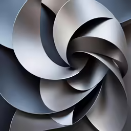 a very artistic image of some metal circles