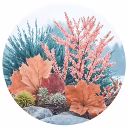 some plants and foliage are featured in this photo