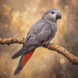 a bird is sitting on the limb of a tree