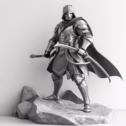 a statue is standing on top of some rocks