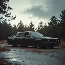 a car that is sitting on the side of the road