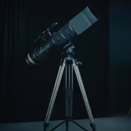 a large telescope on a tripod being used as a tripod
