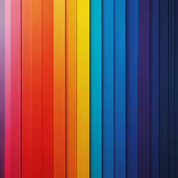 colorful lines are in a row, but the one in front is rainbow