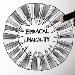 hand with pen drawing emacul linkility in it