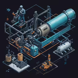 the illustration shows the equipment used in construction