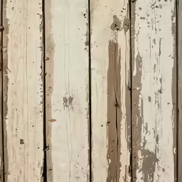 a piece of wood painted in white and brown