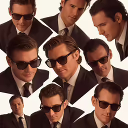 a man in a suit and sunglasses posing for a photograph