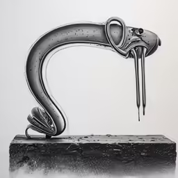 a drawing of a pen sitting on top of a desk