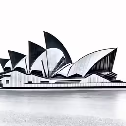 an architectural drawing of the sydney opera house