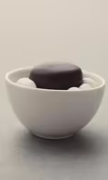 several rocks are in the bottom of a bowl