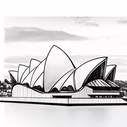 an architectural drawing of the sydney opera house