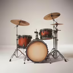 a drum set on a white background