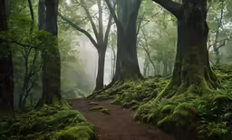 there are many trees that have grown in the woods