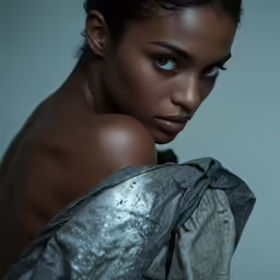 a young woman with short hair is posing for the camera