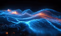 a dark blue image of the ocean in light