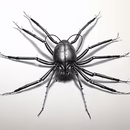 an insect sitting on top of a white wall