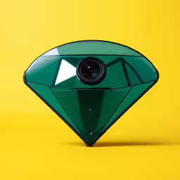 a camera that is sitting on top of a plastic stand