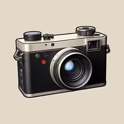 an digital camera with a lens attached to it