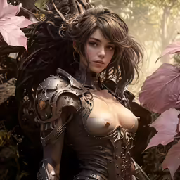 a woman in full cosplay is posing for the camera