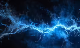 a bunch of lightning is going through the night sky
