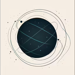 a drawing of an image of the earth and space