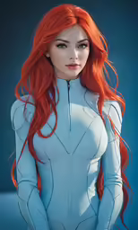 a woman in white is wearing a full body suit