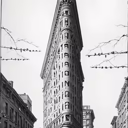 the corner of a large building that looks old