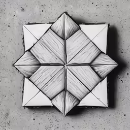 a white and black square shaped object on the ground