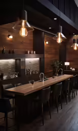 a very nice room with a lot of black furniture