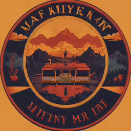 a red and black sign that reads, mah kiwi
