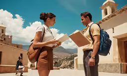 two people that are standing together near each other