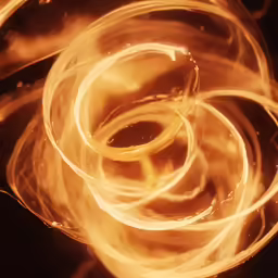 the yellow swirl is on top of the table