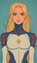 the cartoon character is posing in her outfit