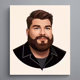the portrait of a bearded man with an beard on it