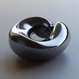 the metal vase has one black top