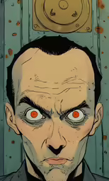 an illustration of a man looking into the camera