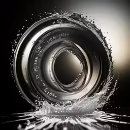 a metal object with bubbles in the middle