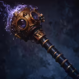 the giant ball shaped mechanical arm is surrounded by flames
