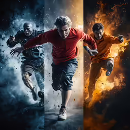 an advertisement for a movie starring action figures