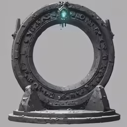 a sculpture is shown with an object in it