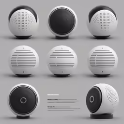 speakers with a white color scheme